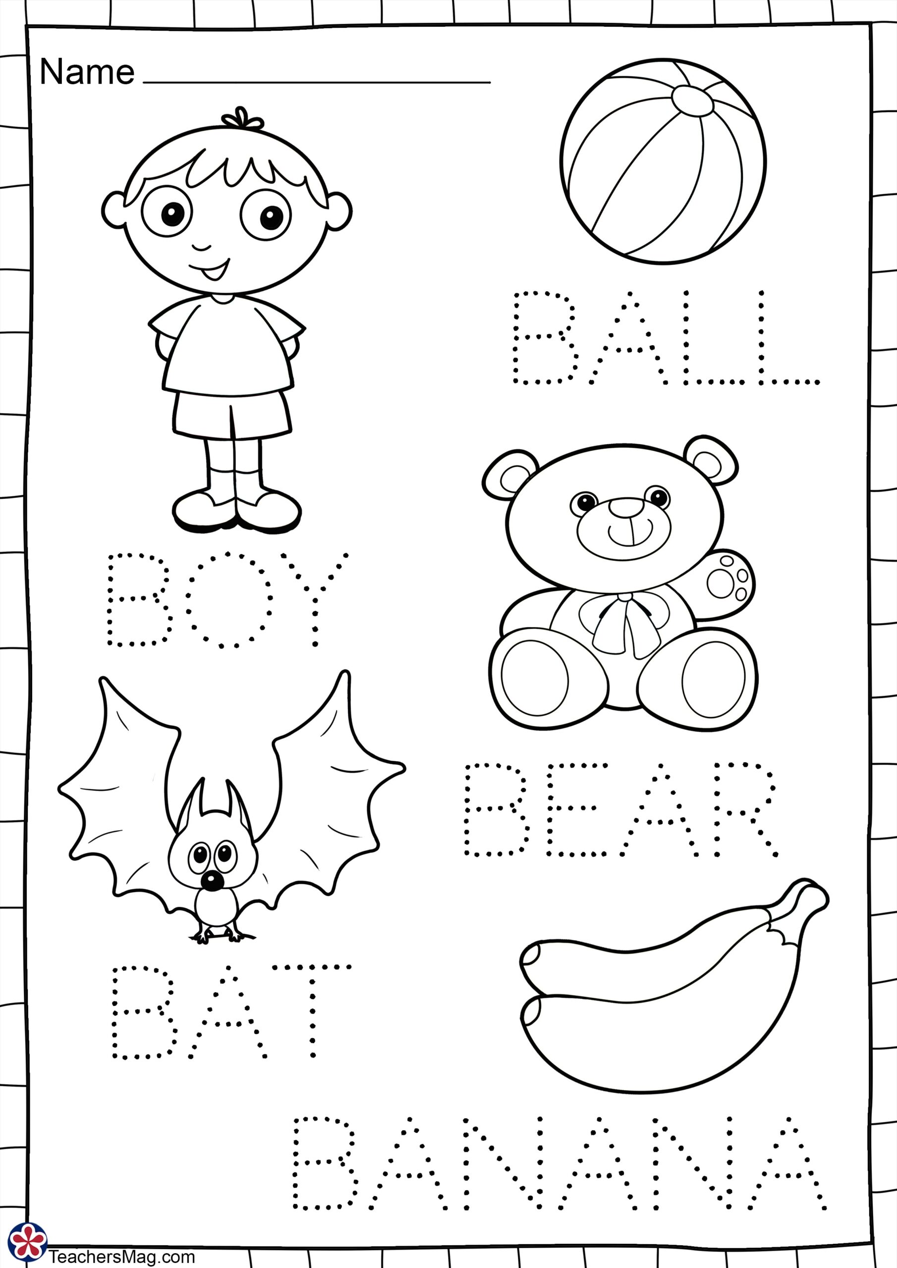 letter b worksheets