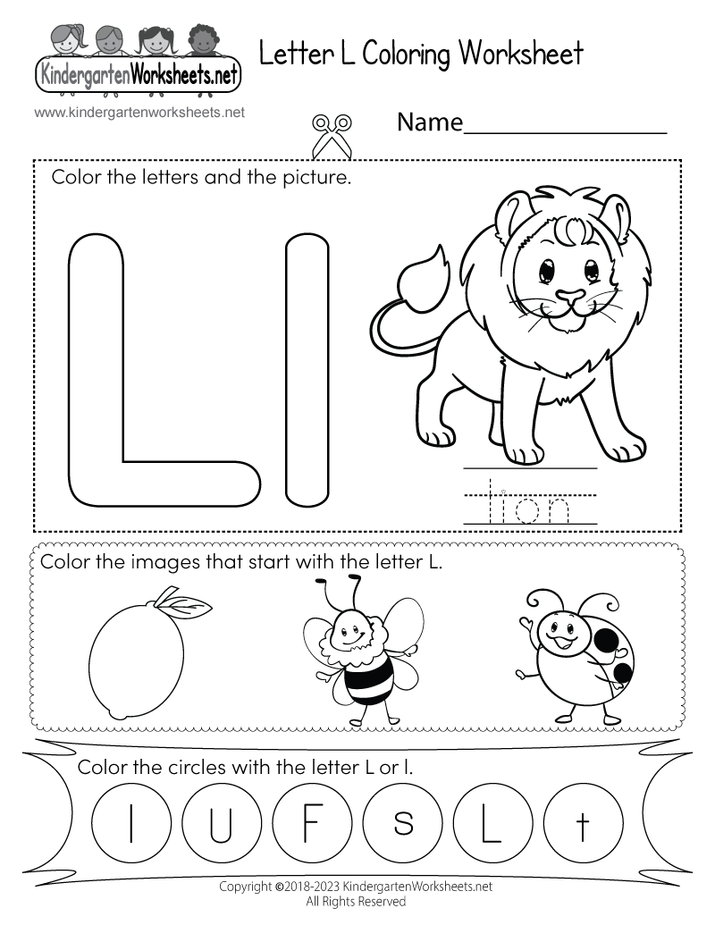 Letter L Coloring Worksheet Free Printable Digital PDF Letter L Coloring Worksheet Free Printable Digital PDF