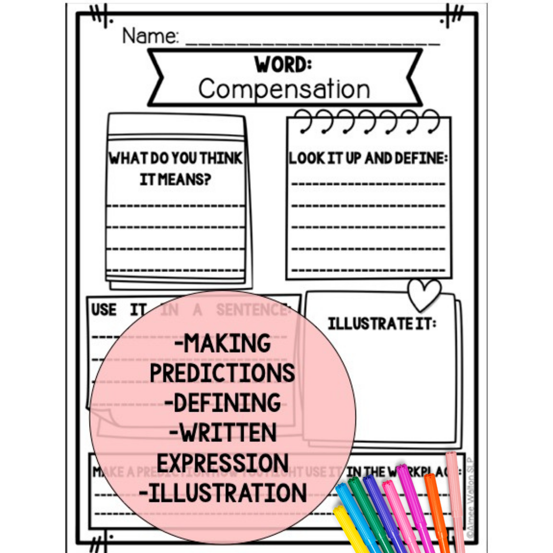 Life Skills Workplace Vocabulary