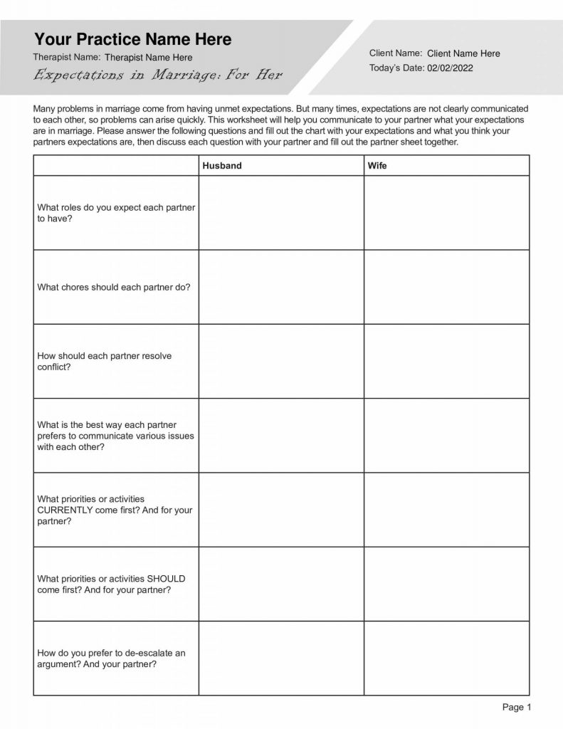 compromising worksheet for couples therapy compromising worksheet for couples therapy