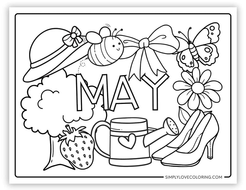 May Coloring Pages Free PDF Printables Simply Love Coloring