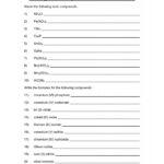 Naming Ionic Compounds Practice Worksheet Solutions