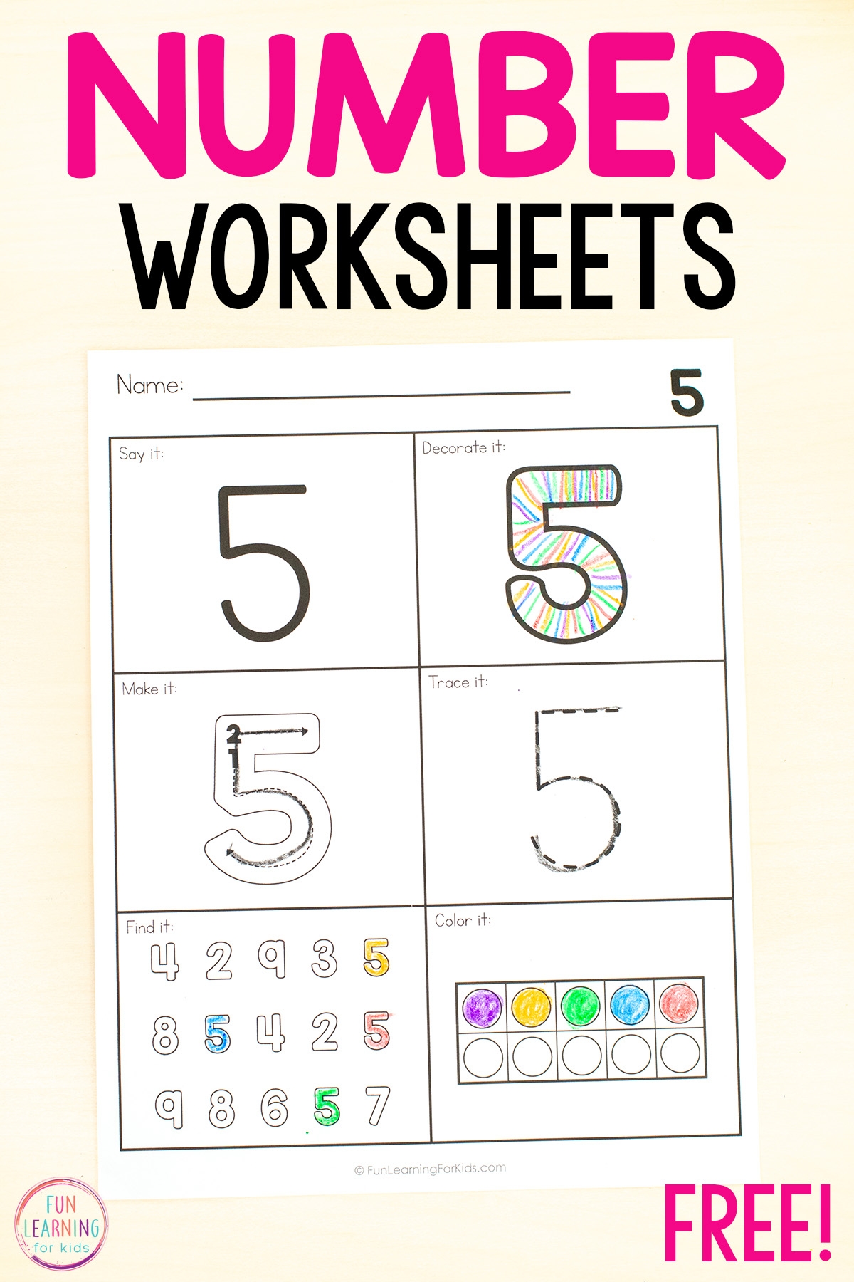 number recognition worksheets
