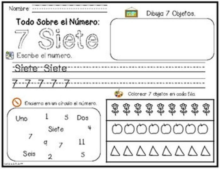 Numeros En Espanol Bilingual Worksheet Math Numbers Numeros Kindergarten Prep Prep Worksheet Pre K Assessment Trabajo De Kindergarten Etsy