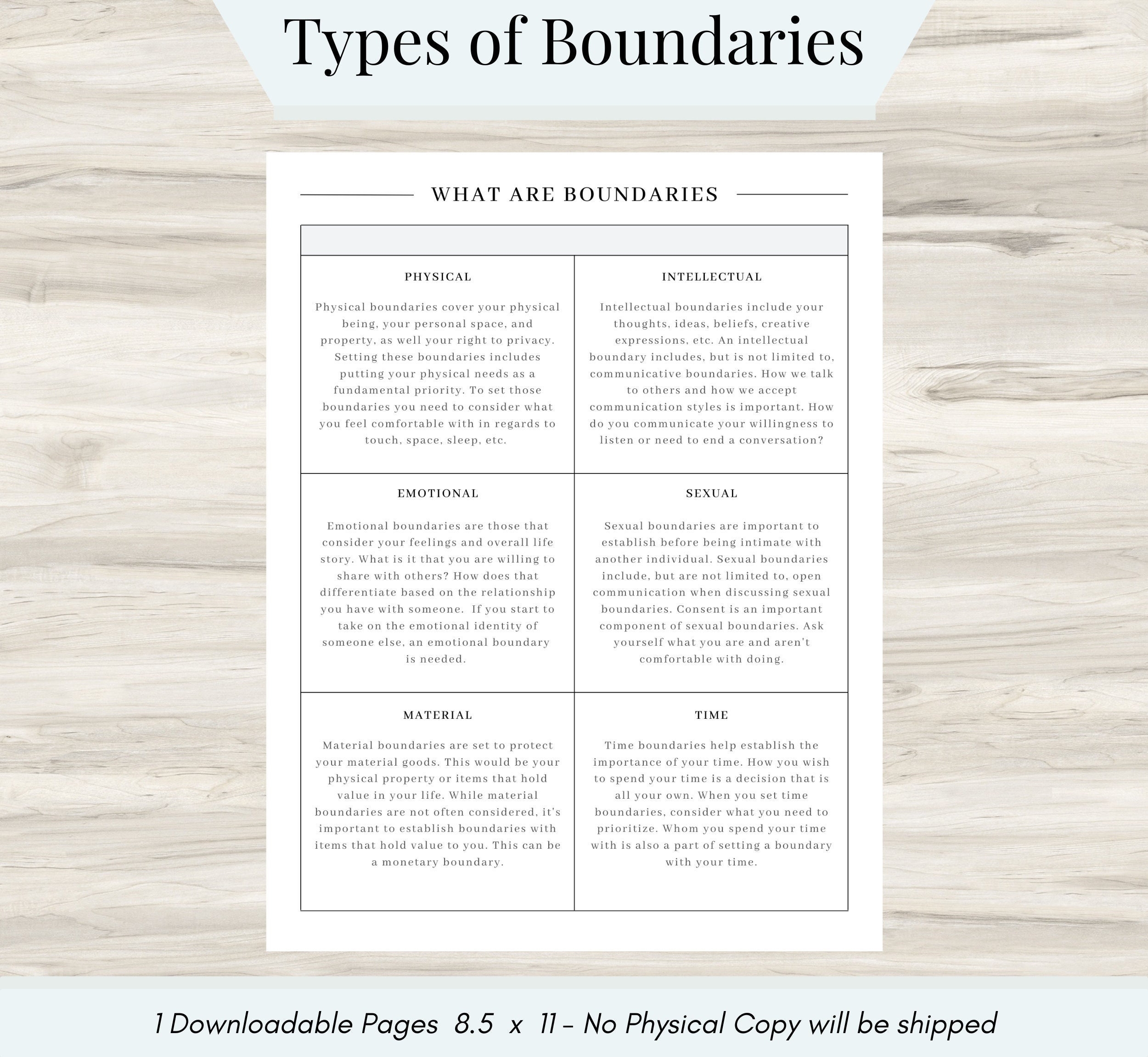 Personal Boundaries Worksheet Types Of Boundaries PDF Etsy Personal Boundaries Worksheet Types Of Boundaries PDF Etsy