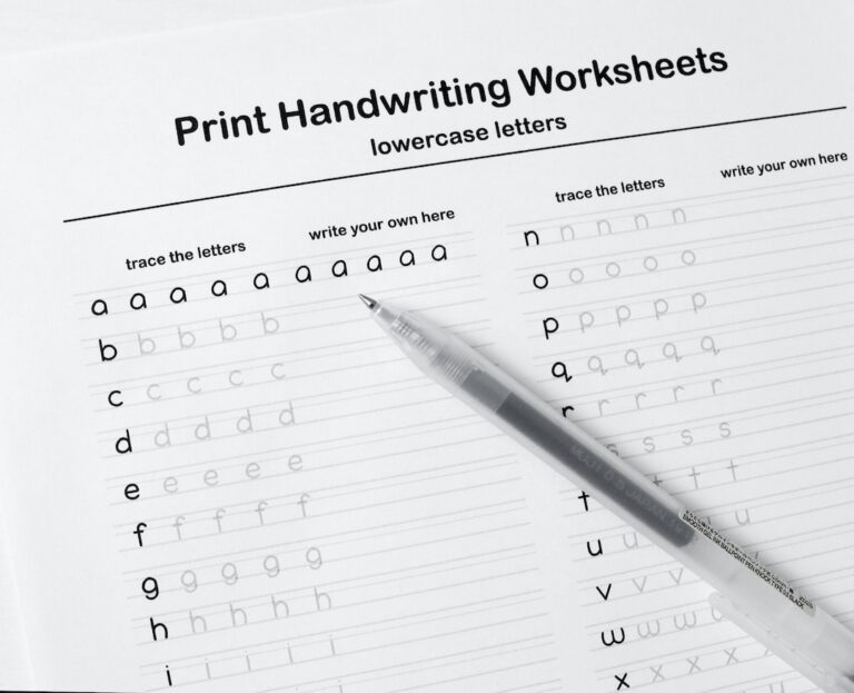Printable Handwriting Worksheets 5 Pages letters Words And Sentences For Middle School Kids And Up Adults PDF File Only Etsy