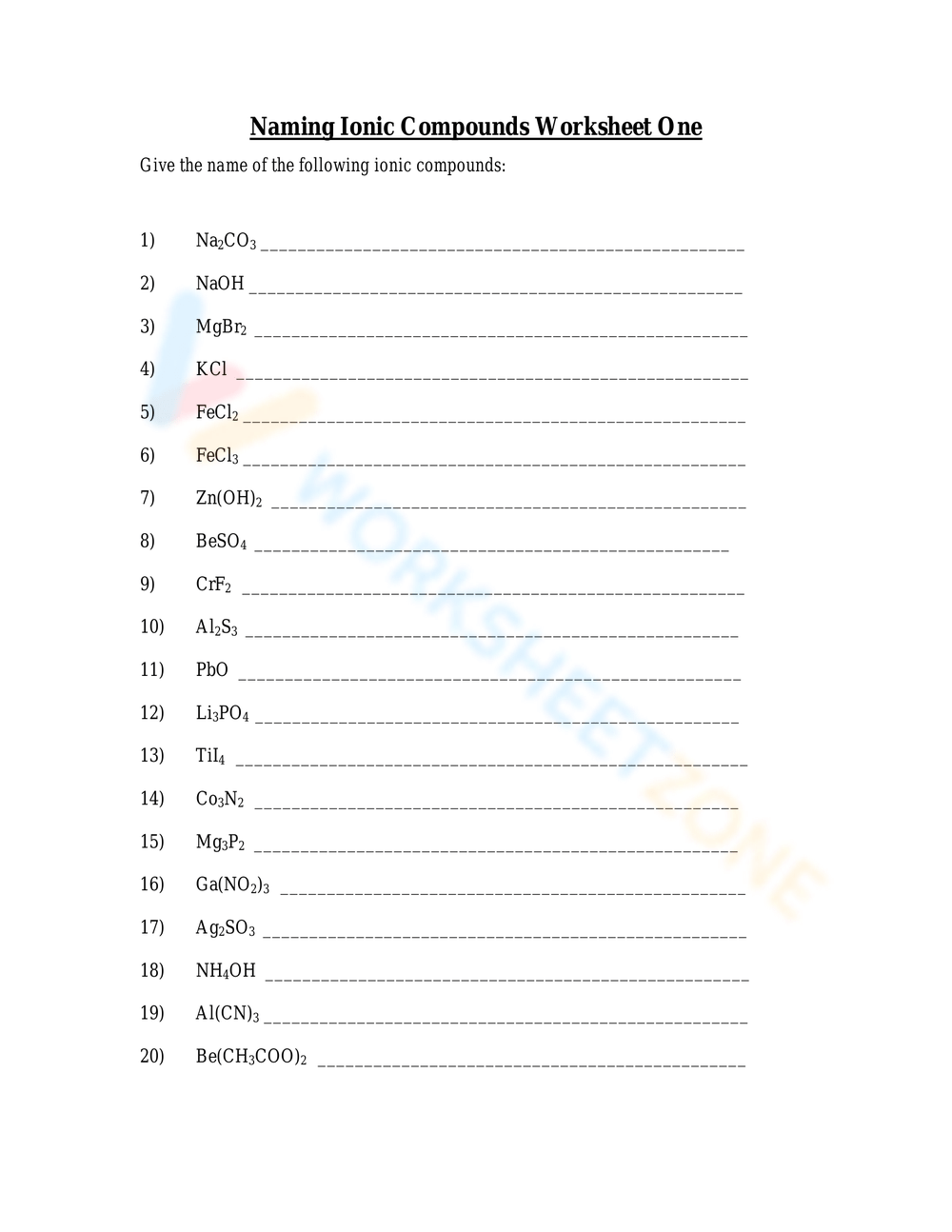 Printable Naming Ionic Compounds Fill In The Blanks Worksheets Download Printable Naming Ionic Compounds Fill In The Blanks Worksheets Download