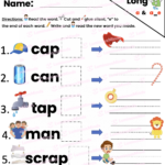 Reading Comprehension Worksheets Long A Worksheet Cut And Paste With A And A E