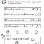 Reading Comprehension Worksheets Reading With Sight Word And