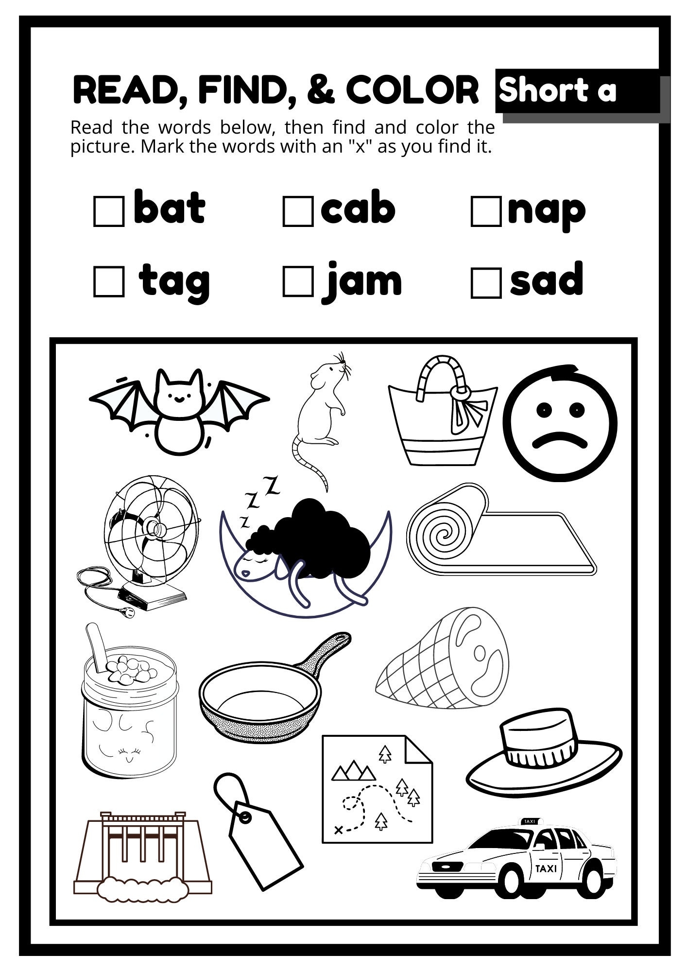 Short Vowels Worksheets Etsy Sweden