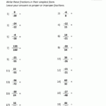 Simplifying Fractions Worksheet