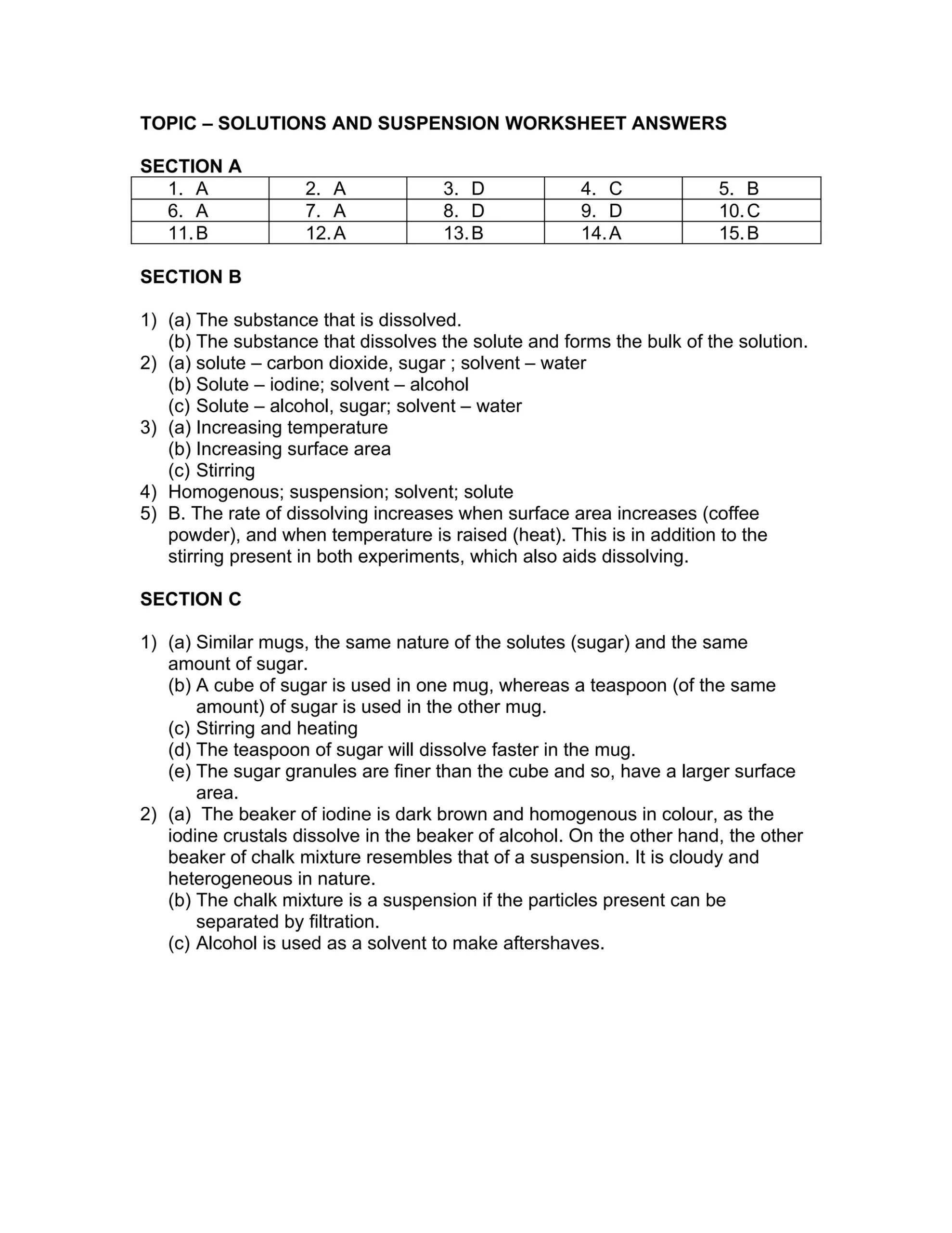 chemistry challenges and solutions worksheet answers