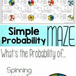 Theoretical Probability Of Simple Events Worksheet With Spinners Maze Activity