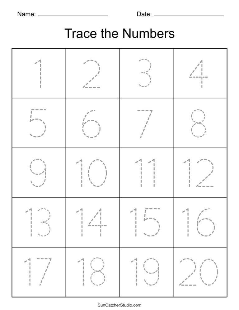 Tracing Numbers Free Printable Practice PDF Worksheets Free Printables Lettering SVG Files Tools Apps