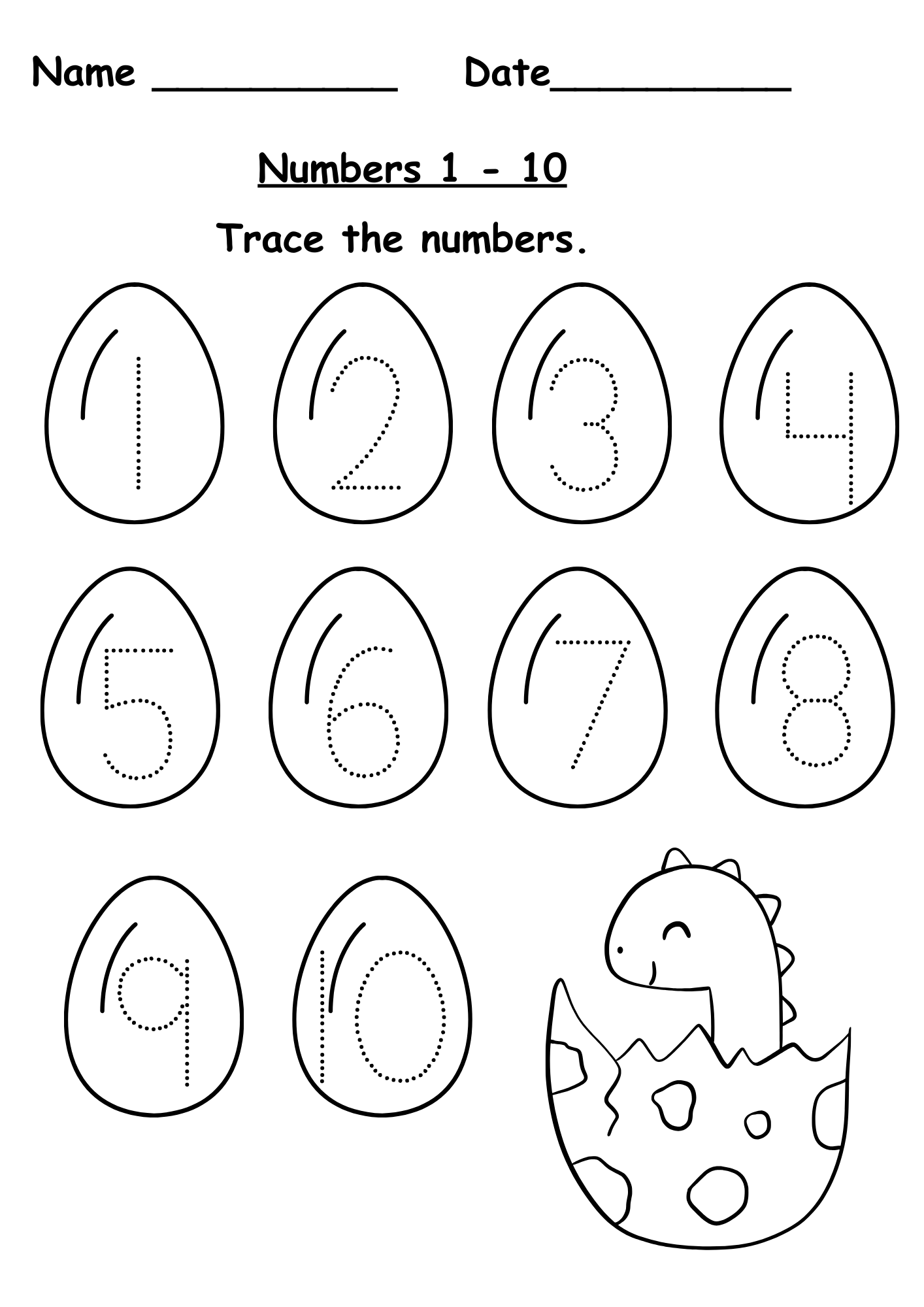 traceable number worksheets