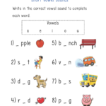Vowels Worksheets Short Vowel Sounds Worksheet