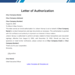 Free editable and printable authorization letter templates in Word format for educational worksheets.