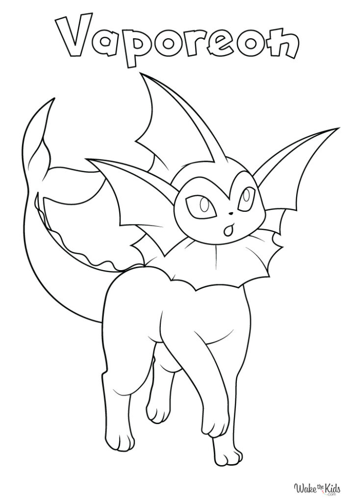 Free printable Vaporeon coloring pages for kids featuring fun designs to inspire creativity and learning.